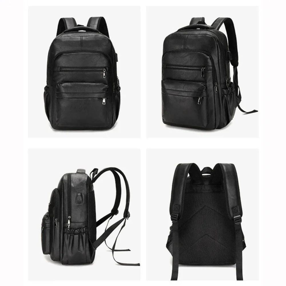 Elliot | Men's Vintage PU Leather Travel Laptop Backpack