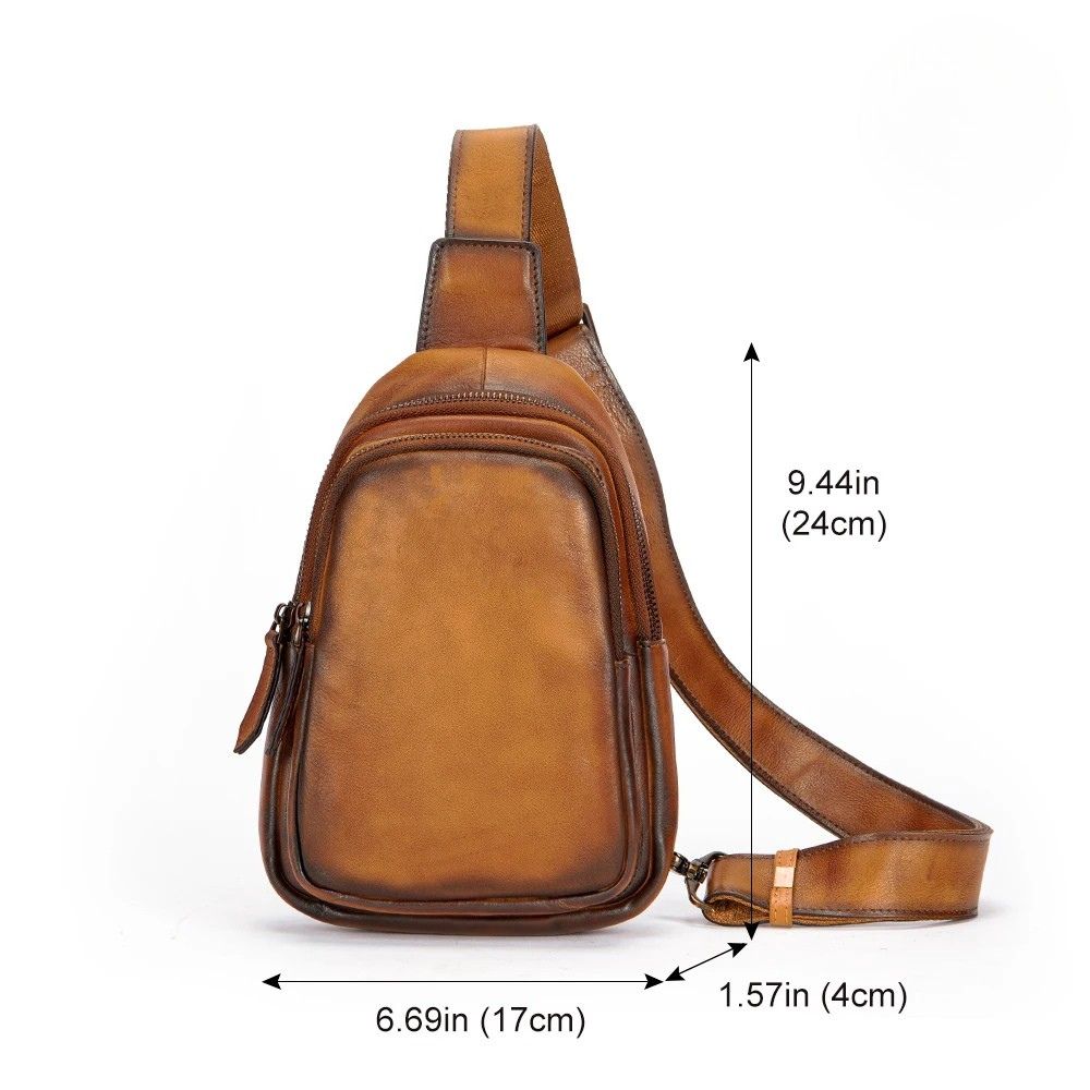Callum | Mens' Vintage Leather Small Crossbody Bag