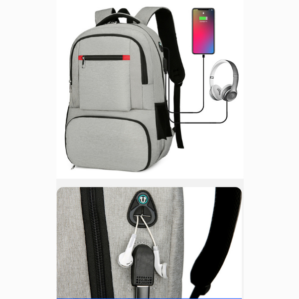 Waterproof Laptop Backpack with USB Spacious Multi Compartment
