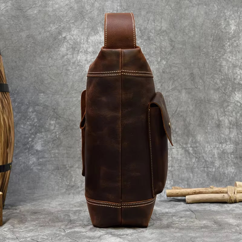Liam | Men's Retro Crazy Horse Leather Crossbody Sling Travel Bag