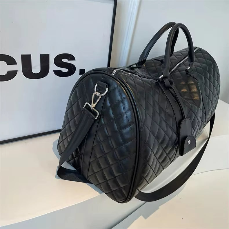 Chloe | Women's Elegant Quilted Overnight Garment Travel Duffle Bag