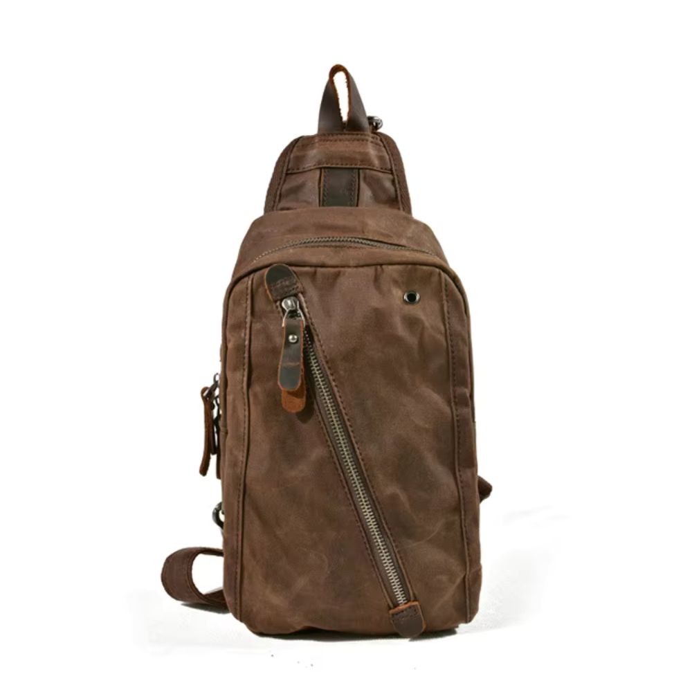 Kinsley | Men's Waxed Canvas Sling Crossbody Bag