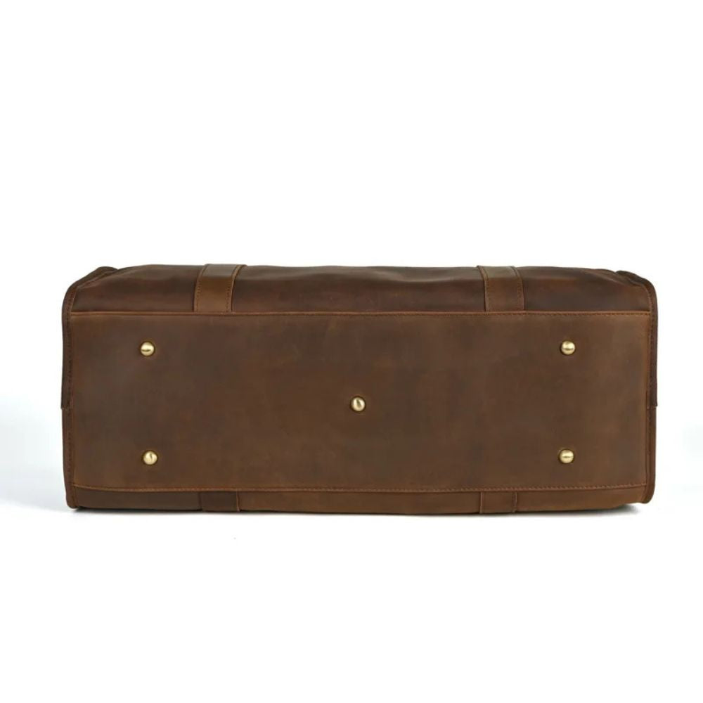 Callum | Men's Vintage Leather Large Capacity Weekender Travel Duffle Bag