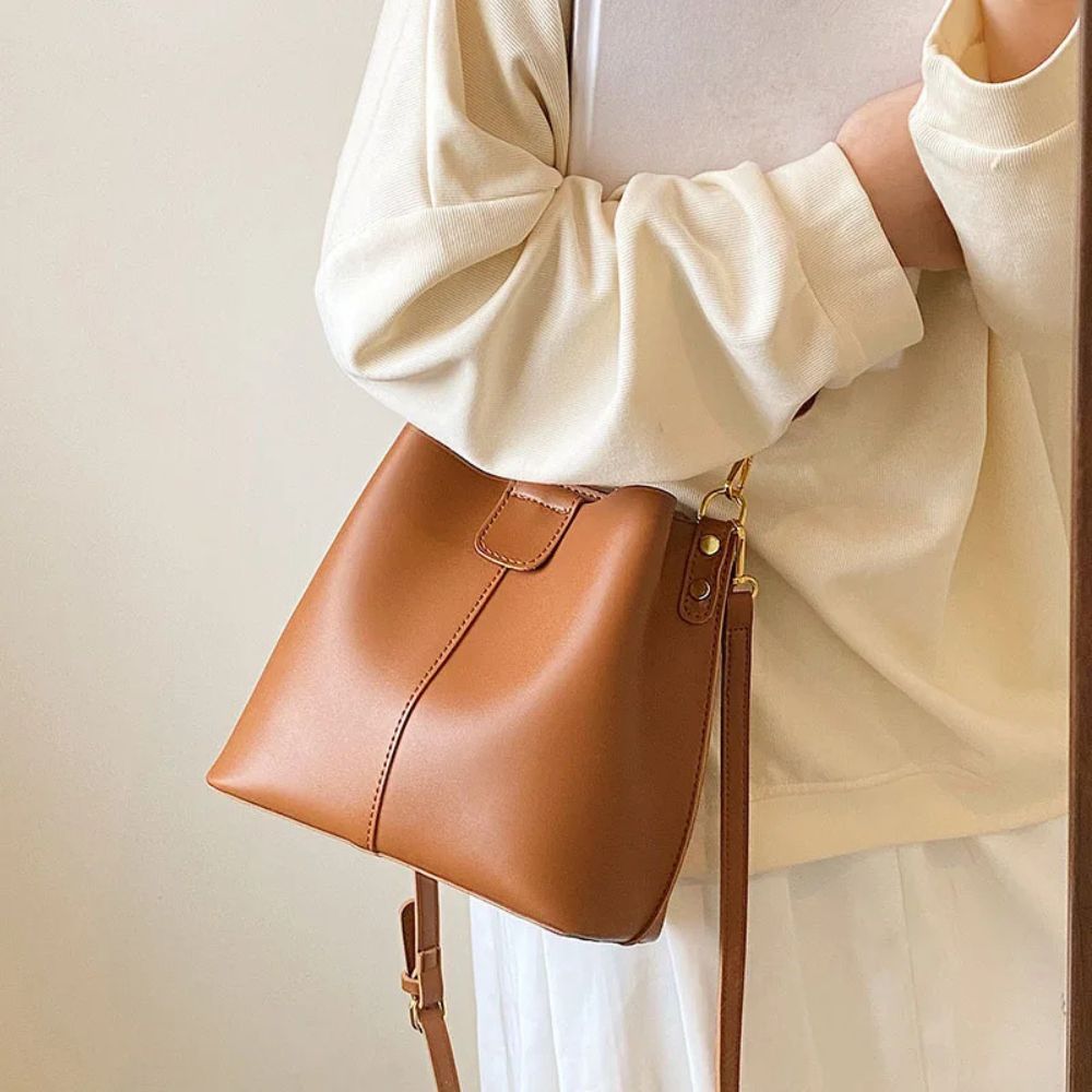 Isla | PU Leather Women's Crossbody Bucket Bag
