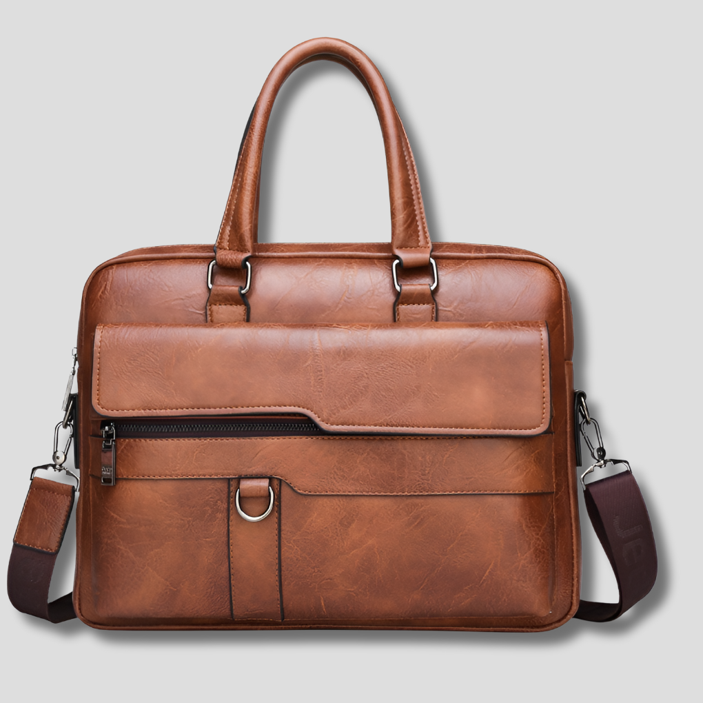 Classic Men's Shoulder Bag with Organised Compartments