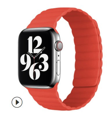 Leather Link strap For Apple watch band 44mm 40mm 38mm 42mm watchabnd original Magnetic Loop bracelet iWatch seires 4 3 5 6 SE