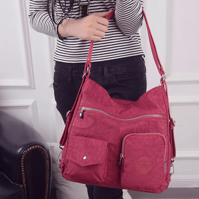 Mira | Women's Large Capacity Waterproof Nylon Crossbody Messenger Travel Bag