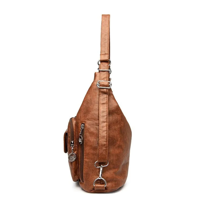 Jessica | Women's Vintage Leather Crossbody Hobo Handbag