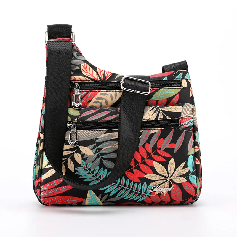 Nicole | Women's Nylon Multi-Pocket Travel Crossbody Messenger Bag