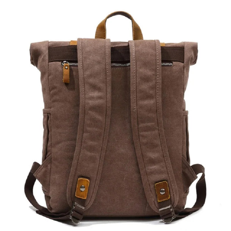 Benjamin | Men's Large Canvas Laptop Travel Backpack