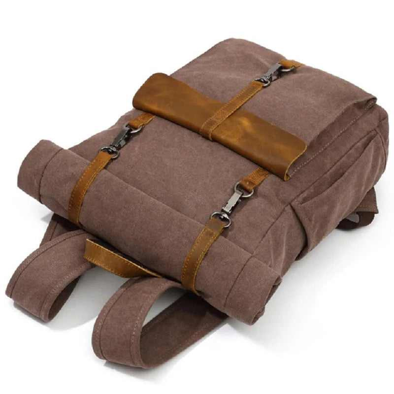 Benjamin | Men's Large Canvas Laptop Travel Backpack