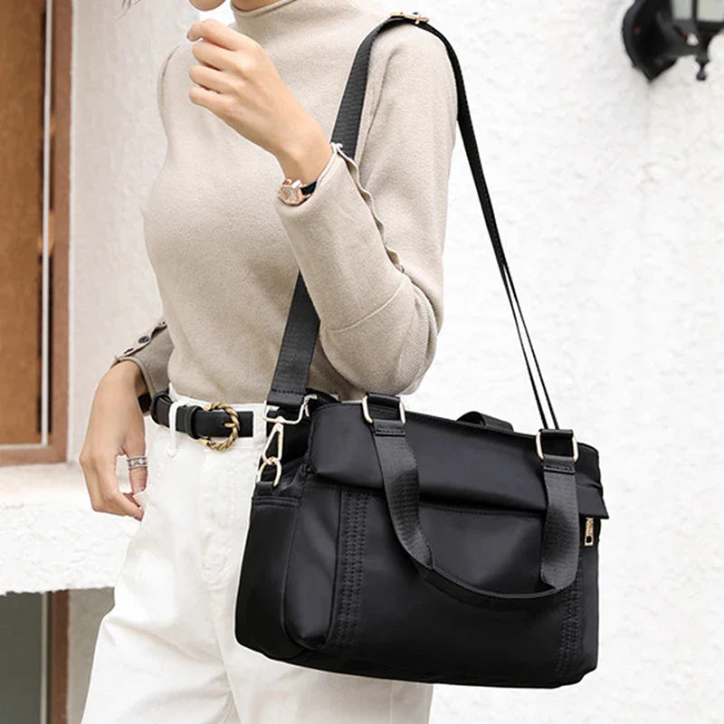 Women's Multi-Layer Large Capacity Nylon Crossbody Travel Bag