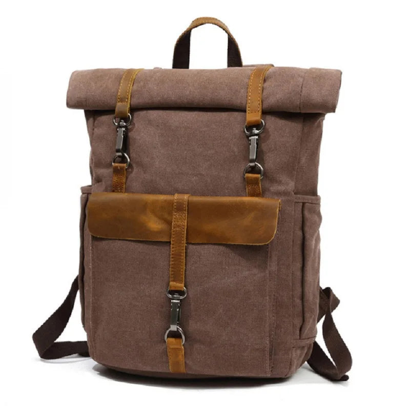 Benjamin | Men's Large Canvas Laptop Travel Backpack