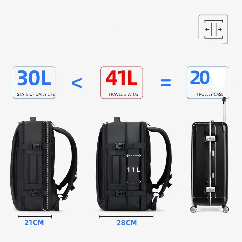 Oliver | Men's Multi-Functional Large Travel Rucksack Laptop Backpack