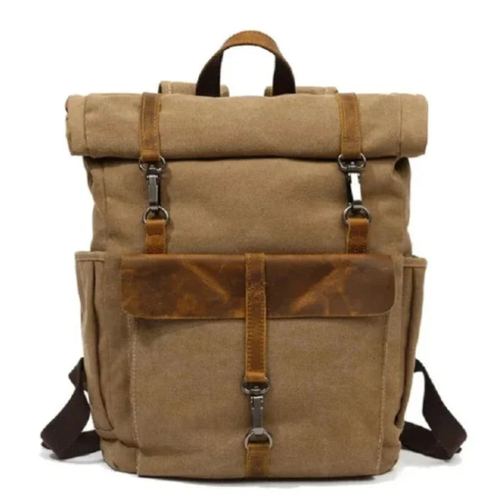 Benjamin | Men's Large Canvas Laptop Travel Backpack