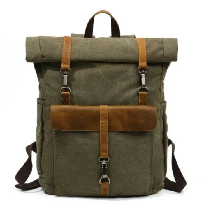 Benjamin | Men's Large Canvas Laptop Travel Backpack