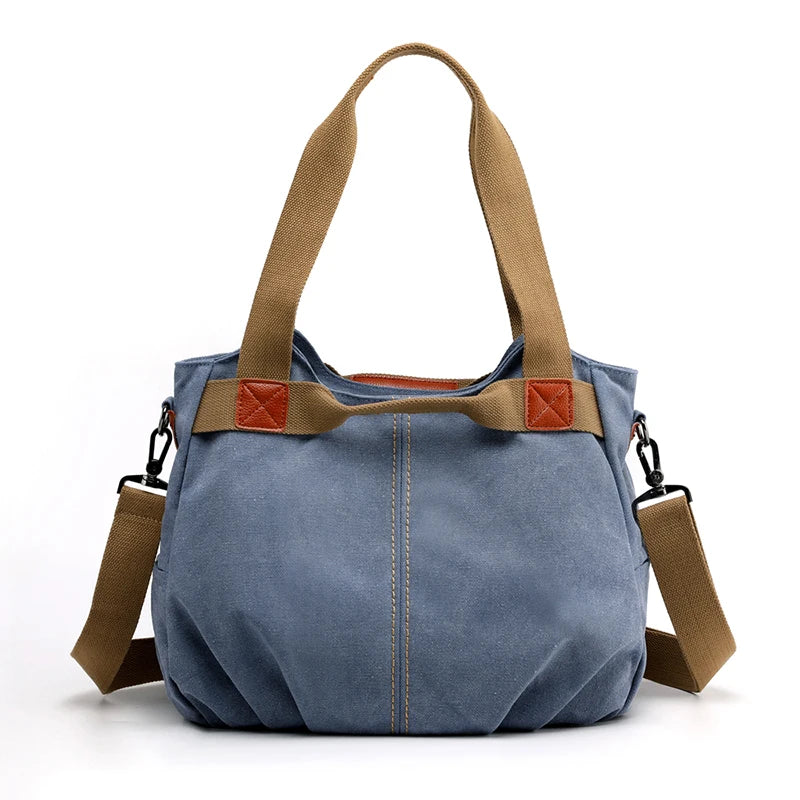 Sam | Women's Retro Canvas Large Capacity Tote Crossbody Messenger Handbag