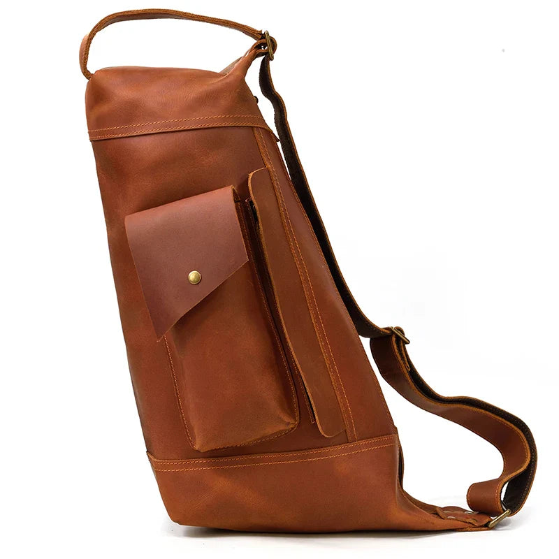 Liam | Men's Retro Crazy Horse Leather Crossbody Sling Travel Bag