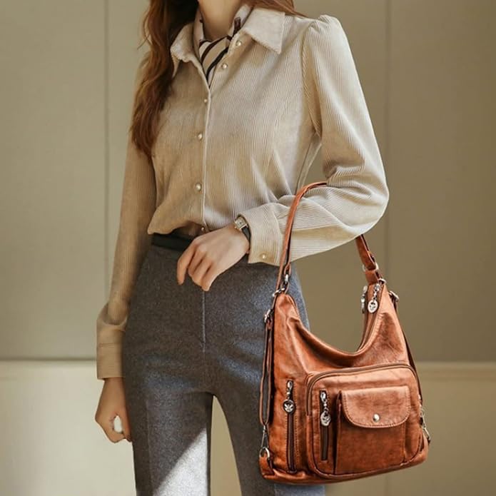 Jessica | Women's Vintage Leather Crossbody Hobo Handbag