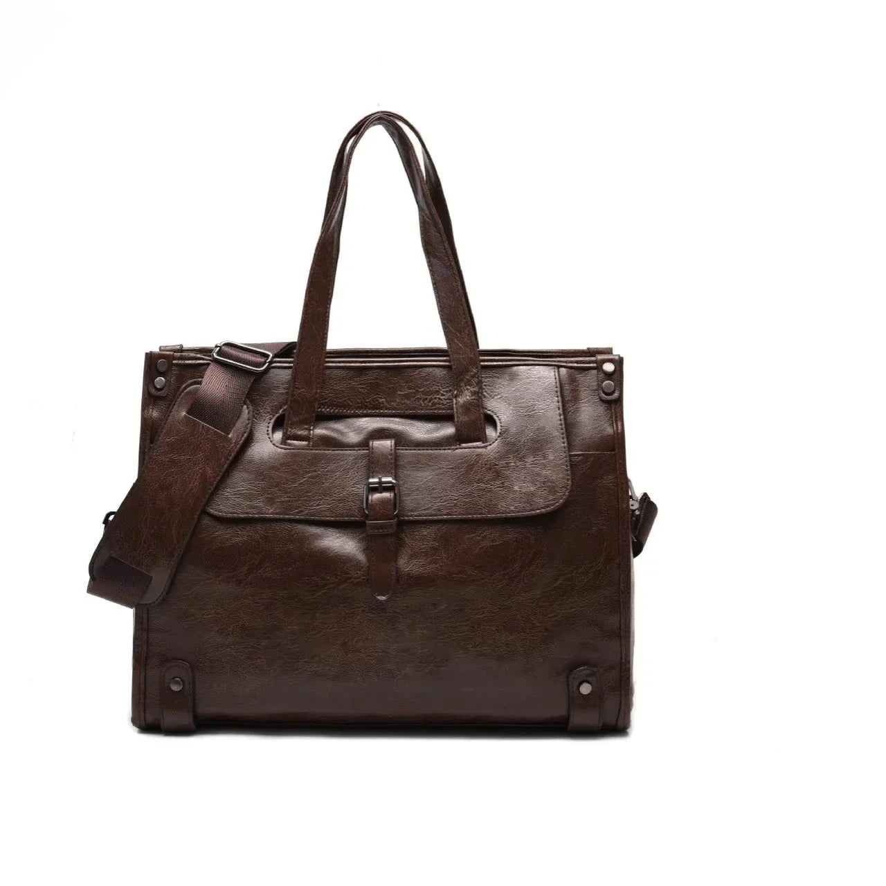 Luca | Men's Large Capacity Leather Crossbody Messenger Bag with Laptop Compartment