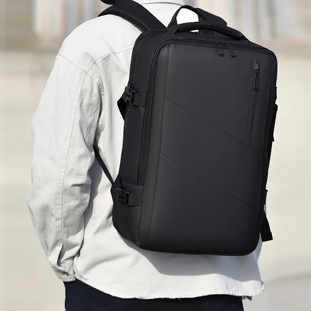 Men's Expandable Versatile Waterproof Travel Laptop Backpack