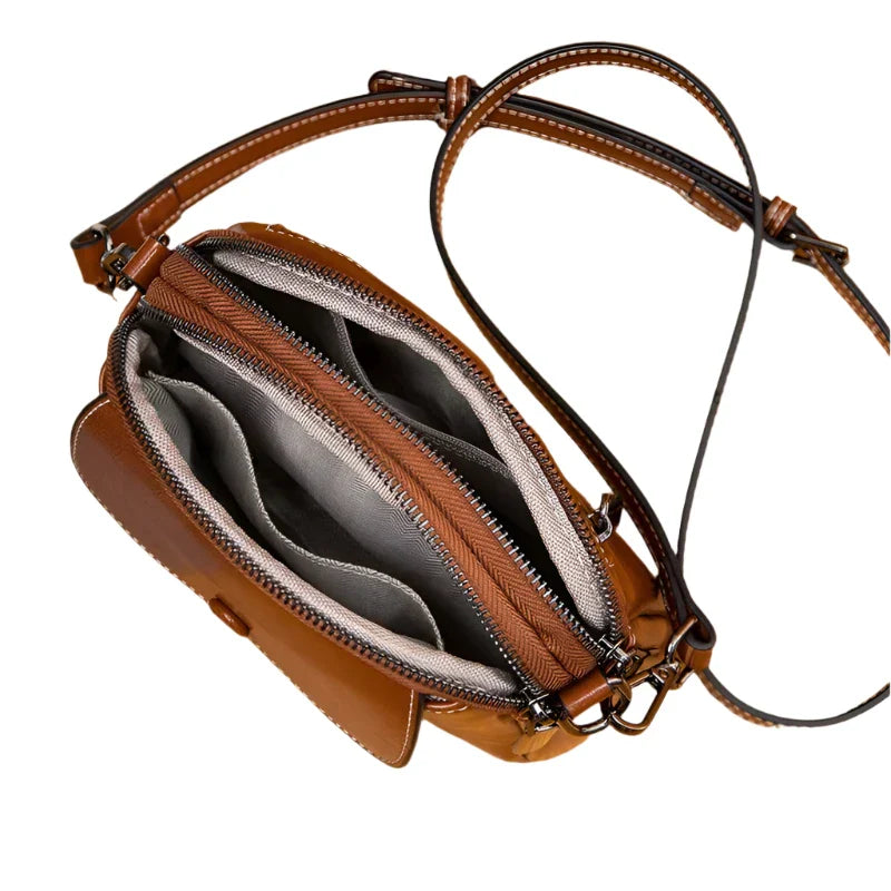 Emma | Women's Simple Leather Crossbody Sling Bag