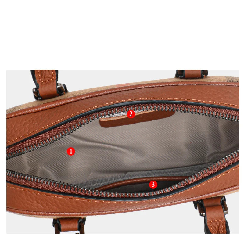 Lily | Women's Vintage Plaid Canvas Crossbody Handbag