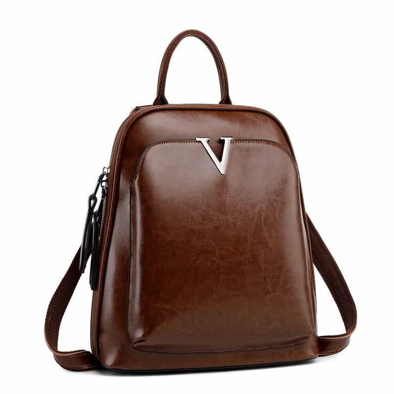 Elise | Women's Convertible Leather Travel Backpack Rucksack