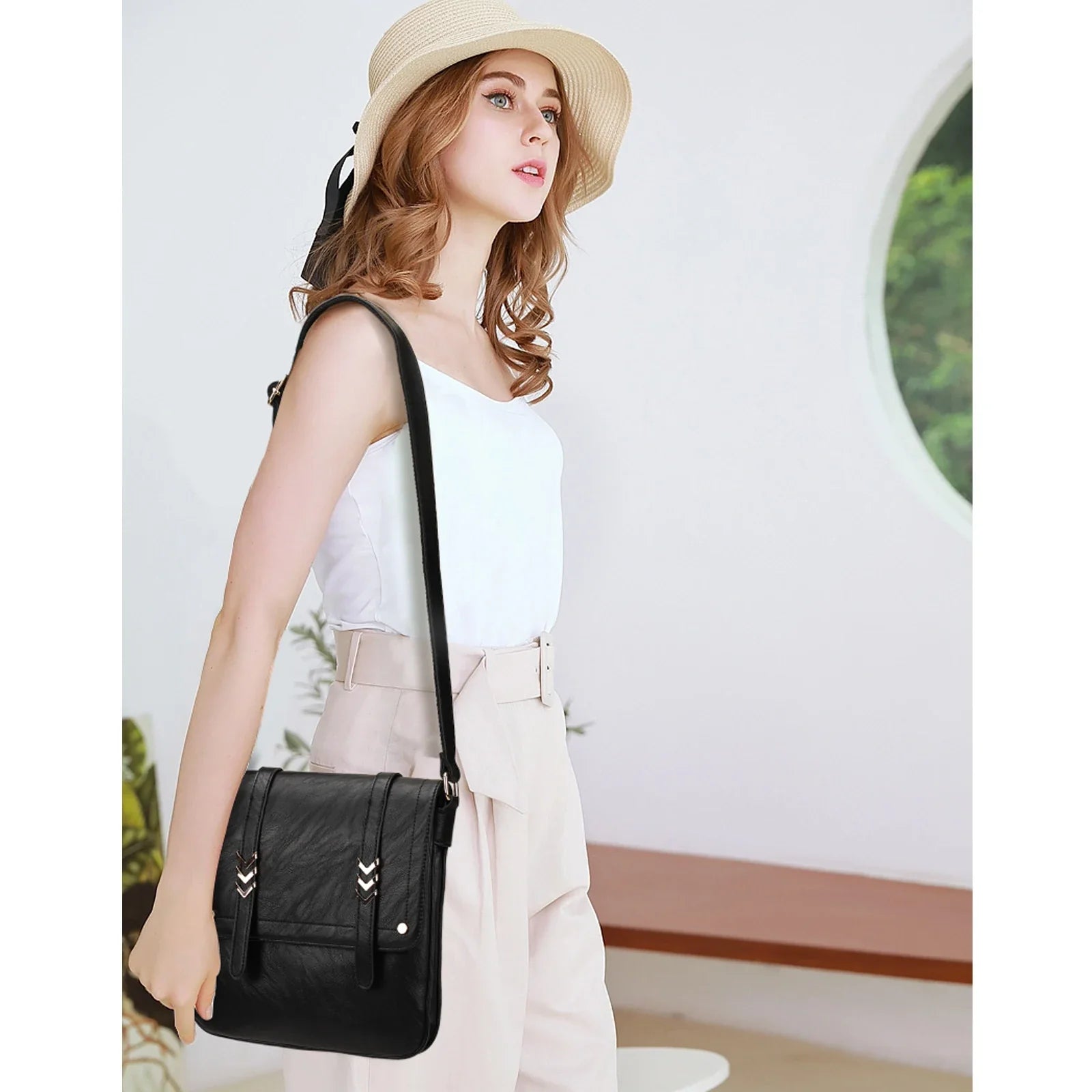 Emily | Double Compartment Crossbody Sling Bag