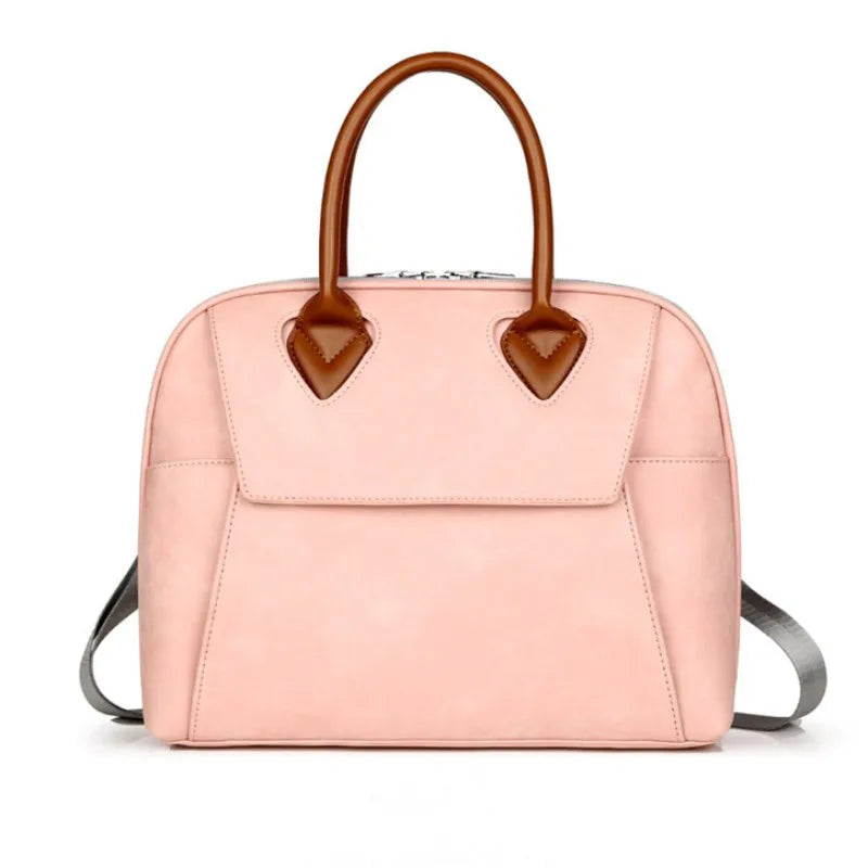 Women's PU Leather Travel Crossbody Messenger Tote Handbag