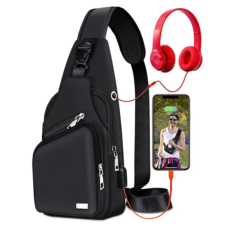 Hayden | Men's Waterproof Crossbody Sling Daypack Travel Bag