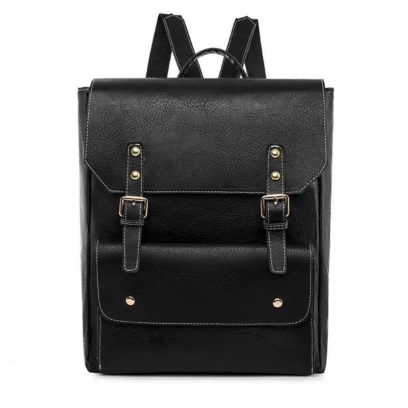 Evelyn | Women's Vintage Buckle Flap Travel Laptop Backpack