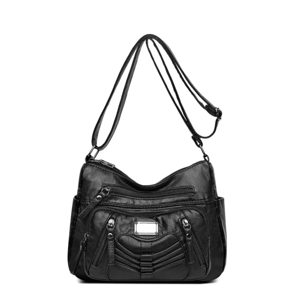 Elena | Women's PU Leather Large Crossbody Messenger Bag