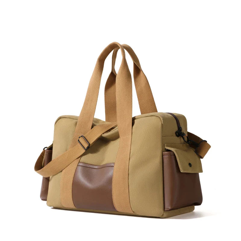 Noah | Men's Vintage Canvas Large Travel Crossbody Messenger Tote Bag