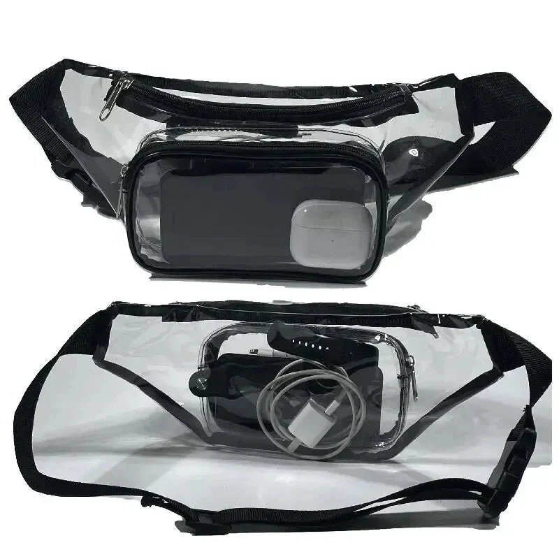 Casey | Women's Clear Stadium Approved Waterproof Crossbody Bum Bag