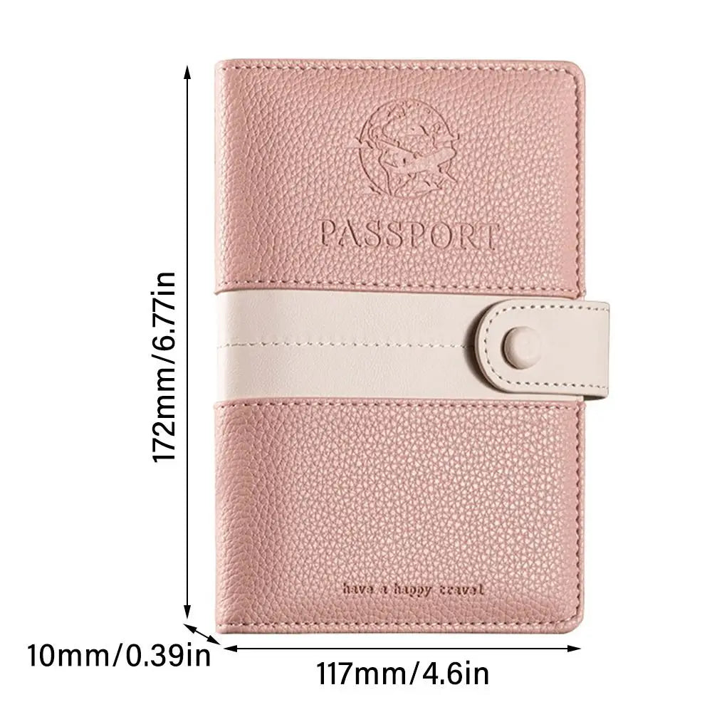 Sarah | Lightweight Faux Leather Passport Holder Travel Wallet
