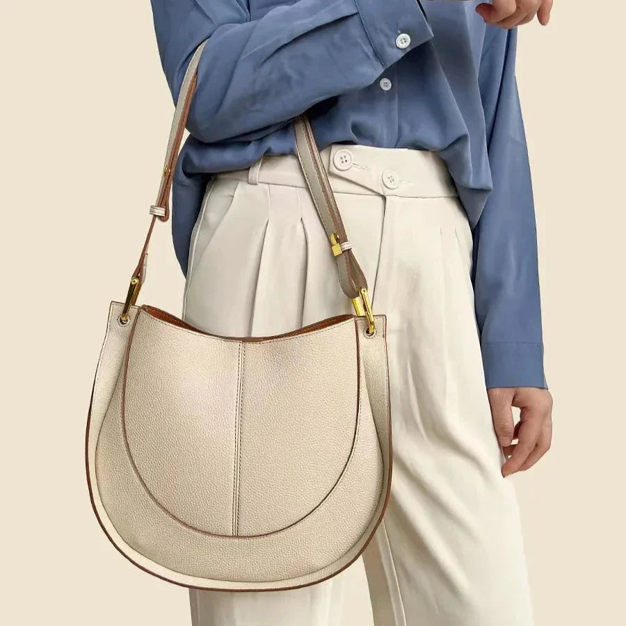 Clara | Women's Genuine Leather Crossbody Messenger Saddle Bag