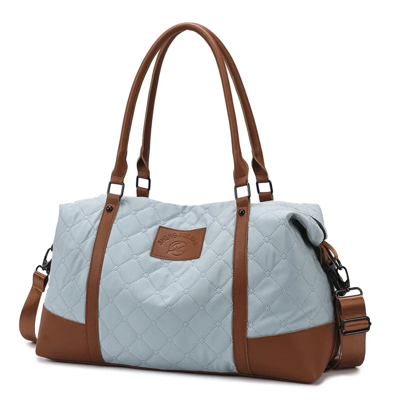 Sofia | Women's Diamond-Pattern Large Capacity Sports Travel Garment Duffle Bag
