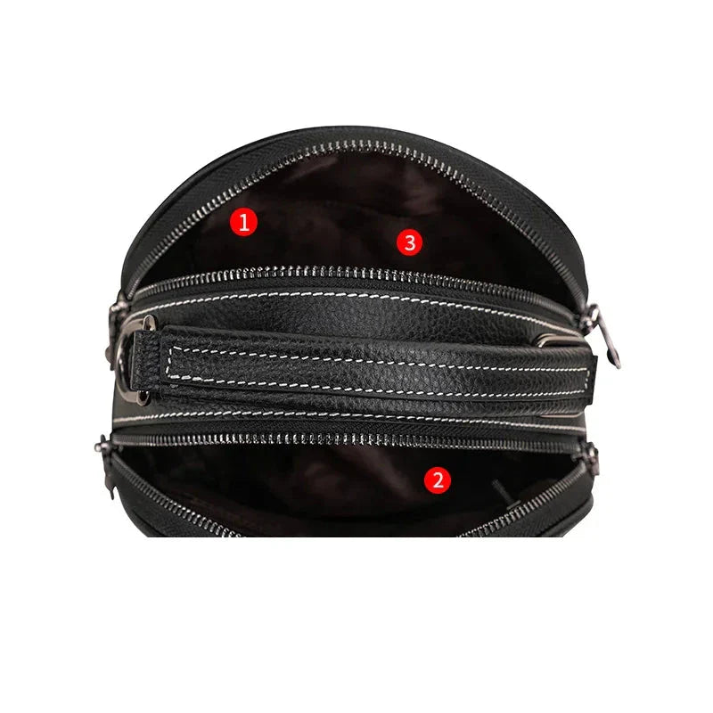 Lara | Women's Chic Genuine Leather Round Crossbody Sling Handbag