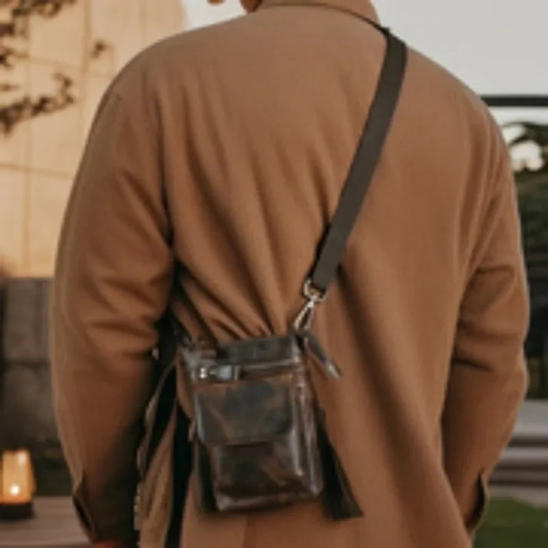 Men's James | Retro Genuine Leather Small Crossbody Bag