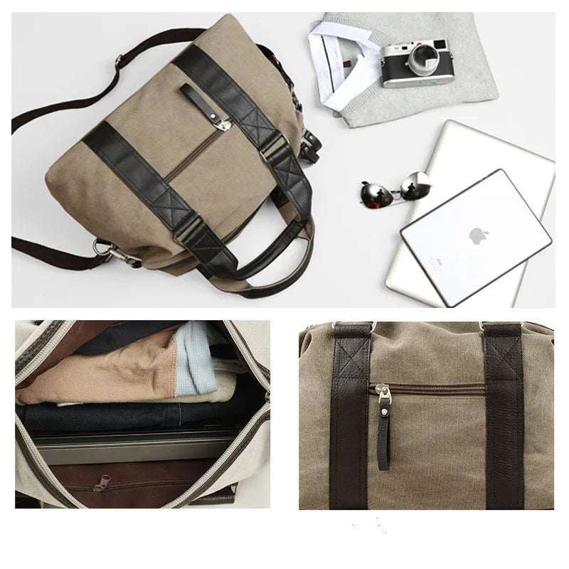 Jack | Men's Retro Canvas Weekender Travel Garment Duffle Bag