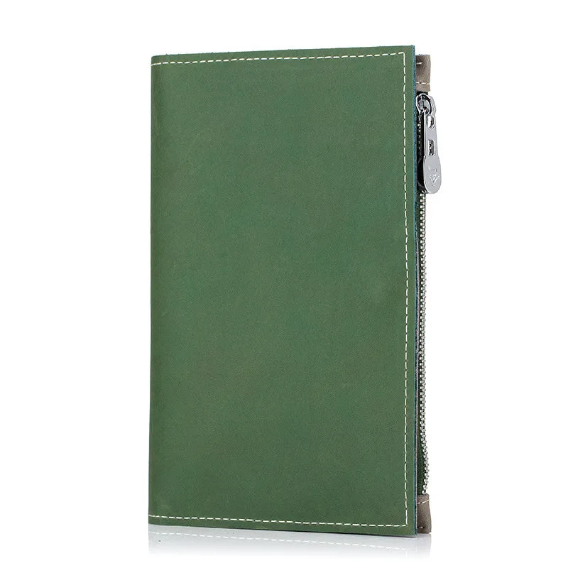 Men's Genuine Leather Anti-Theft Passport Holder Travel Wallet
