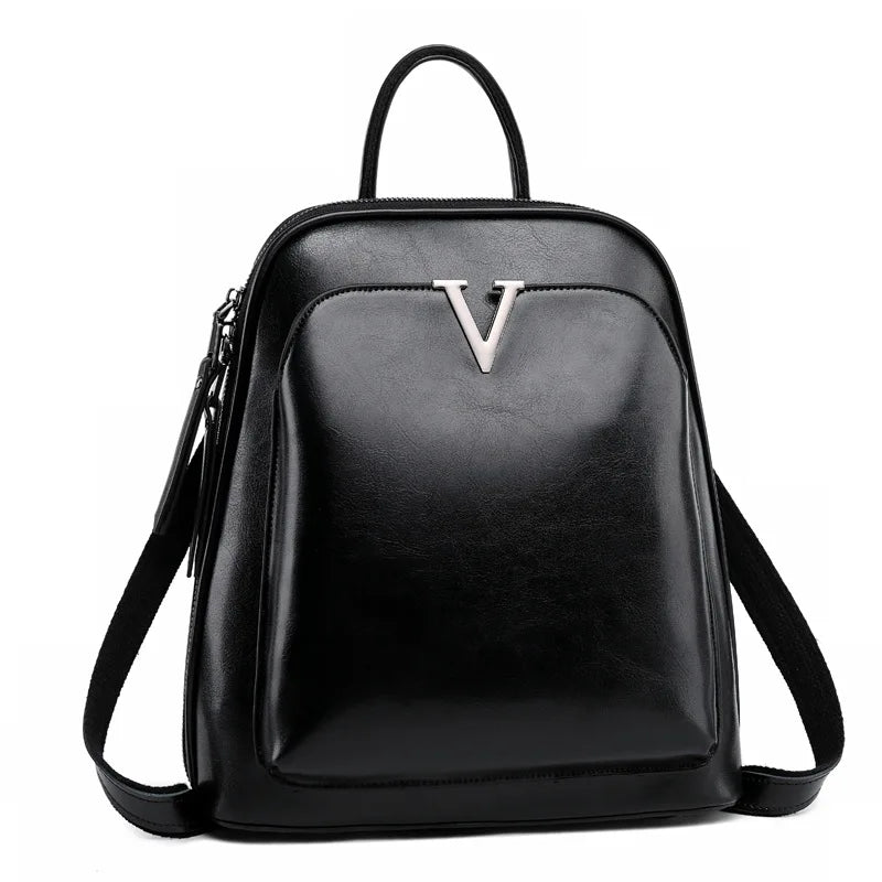 Elise | Women's Convertible Leather Travel Backpack Rucksack