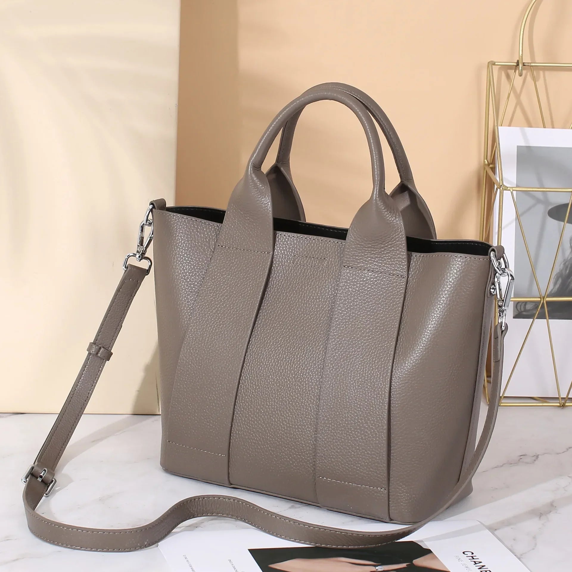 Elena | Women's Minimalist Leather Crossbody Sling Handbag