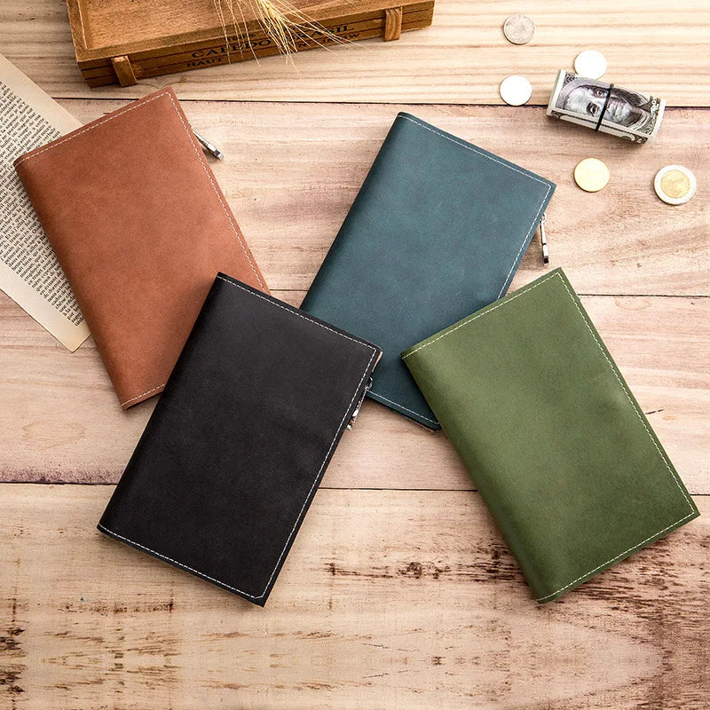 Men's Genuine Leather Anti-Theft Passport Holder Travel Wallet