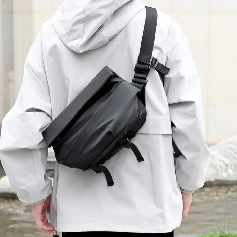 Men's Anti-Theft Expandable Crossbody Messenger Sling Travel Bag