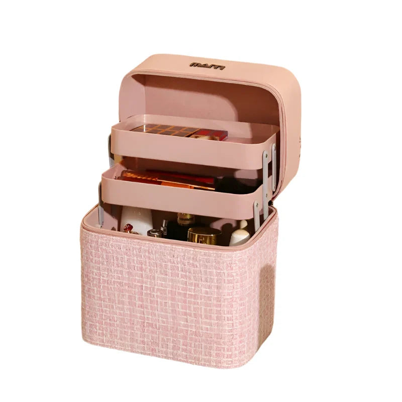 Women's Large Capacity Cosmetic Makeup Storage Box Bag