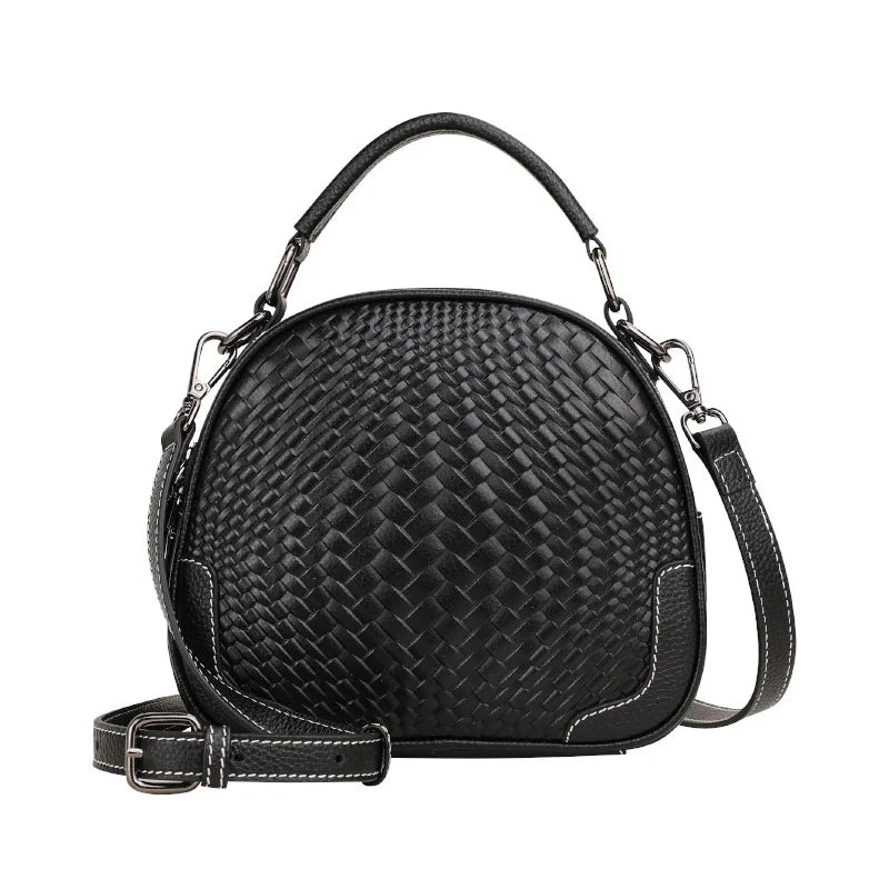 Lara | Women's Chic Genuine Leather Round Crossbody Sling Handbag