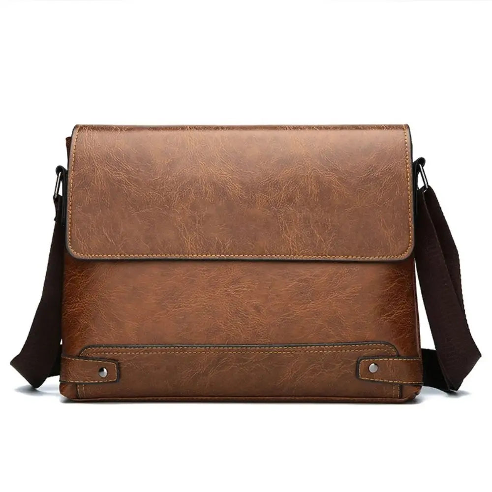 George | Men's Large Leather Commuter Messenger Bag