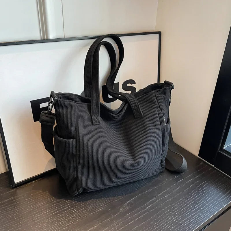 Women's Corduroy Crossbody Travel Bag